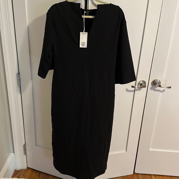 cos black dress short sleeve Women's Black Dresses